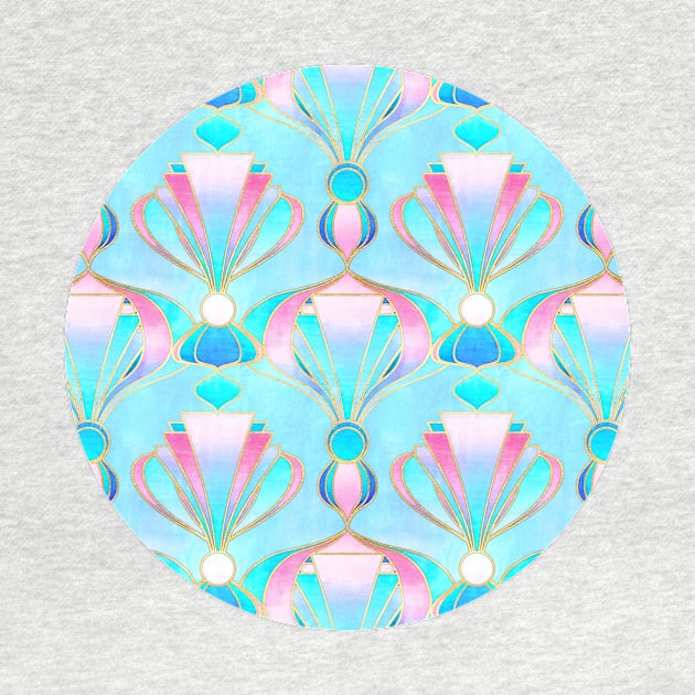 Bright Pastel Art Deco Pattern by micklyn